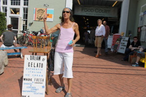 "Judy" barks for I Dream of Gelato in Provincetown.