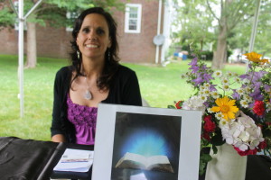 Susan Lataille of DiscoverYou Events at a recent Psychic Fair on the Hyannis Village Green that her company organized.