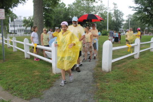Laurie Sexton of Harwich begins the last leg of the 103.6-mile Housing With Love Walk, which took her from Provincetown to Falmouth to raise money for non-profit housing agencies.