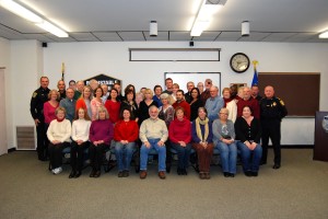 The 25th class of the Barnstable Citizens Police Academy, with a few heads of absent classmates photoshopped in!