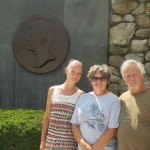 Melissa Gavlak of Cleveland, Ohio, with her inlaws,  Jeannette Gavlak, and Ken Gavlak, of Lodi, Ohio, at he Kennedy Memorial. "When I think of Cape Cod, I think of the Kennedys," said Melissa.