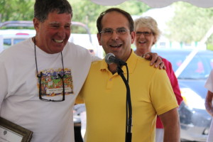 Paul Rifkin is named Citizen of the Year at Waquoit Day, August 24, 2013.