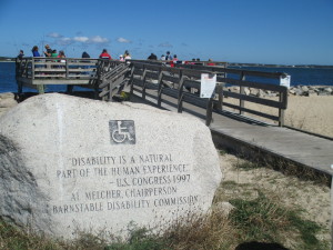 The handicapped accessible fishing pier at Dowses Beach in Osterville.