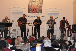 Among the more than 60 entertainers at First Night Chatham is the All Worn Out Jug Band, which performed to a full house at the First Congregational Church of Chatham.