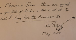 A letter from Pete Seeger praises the photography of the Econosmiths.