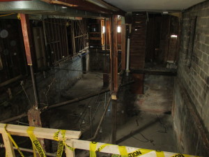 After closing - the floor is gone. The inside has been gutted.