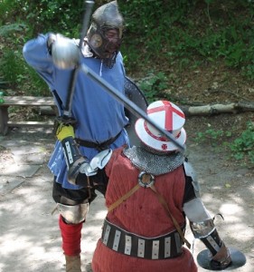 "There's no greater giggle than hitting someone on the head with a stick," said one participant of the appeal of battles in the Society of Creative Anachronism.
