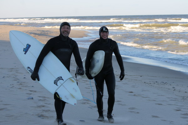 Jason Tulloch of Rhode Ilsand & Sam Levine of Connecticut after a day trip to Coast Guard Beach.