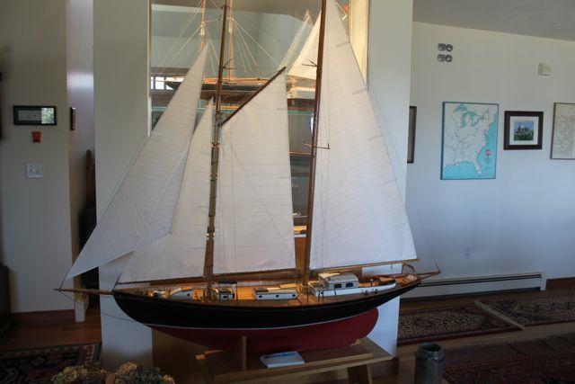 Model boat builder Fred Abbe of Cataumet built the "When and If," after extensive research, including spending time on the actual vessel.