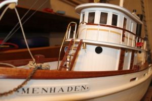 Pete Beckloff's model of a menhaden fishing steamer took 1,000 hours to build.