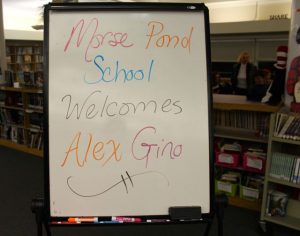 Teachers, parents and children turned out to welcome Alex Gino, who has written a book about a 4th grader who is transgender.