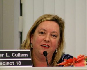 Town Councilor Jennifer Cullum says the issue of removing the town manager has divided the council.