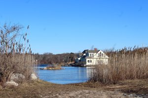A small island in Salt Pond was built for the owner of an estate near by.