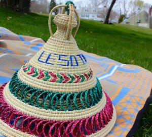 The traditional straw hat of the village in Lesotho where Kara Howard was stationed in the Peace Corps.