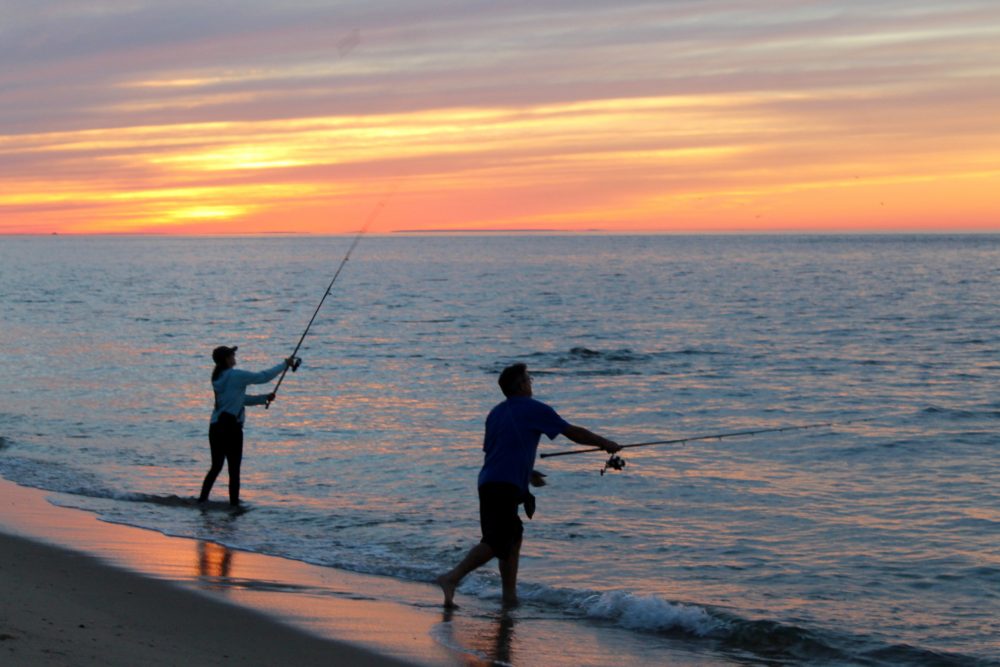 Fishing the Last Summer Sunset of 2016 at Race Point Beach - Cape Cod Wave