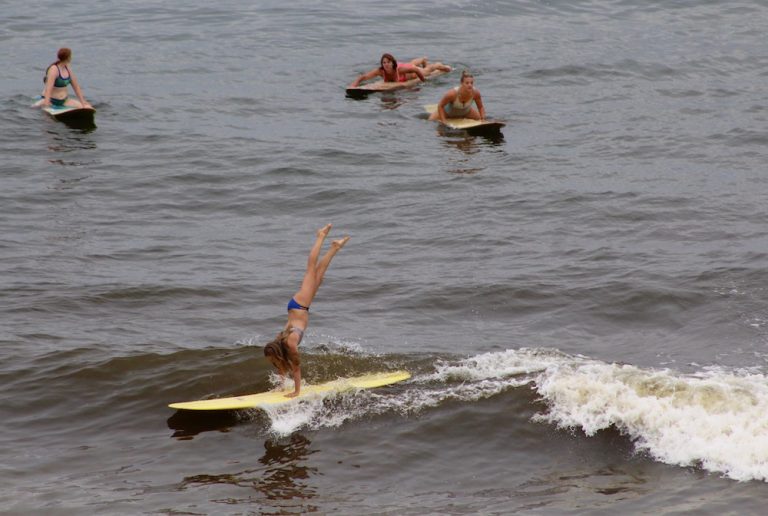 Surfing Dudes & Chicks at Cape Cod Oldtimers Longboard Classic in