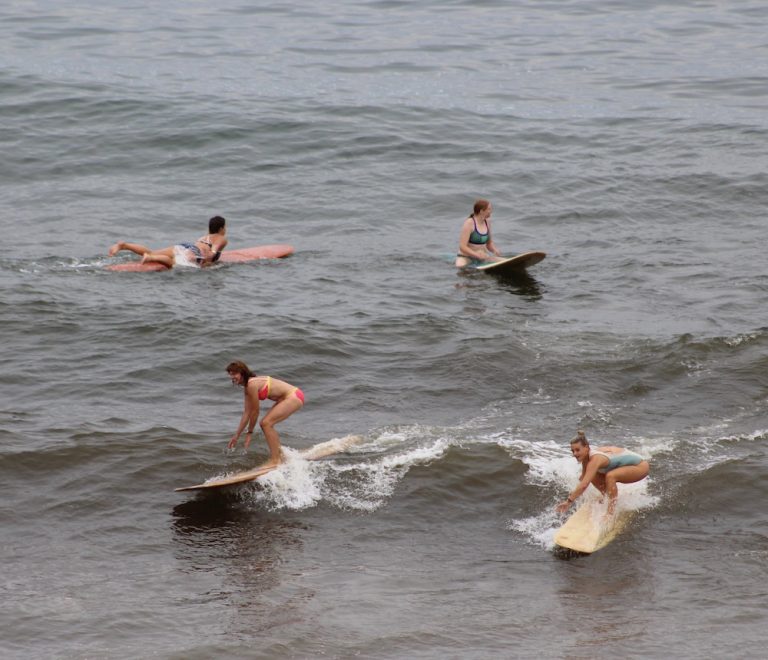 Surfing Dudes & Chicks at Cape Cod Oldtimers Longboard Classic in