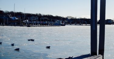 Frozen Falmouth Harbor