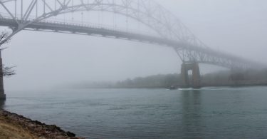 foggy Bourne Bridge