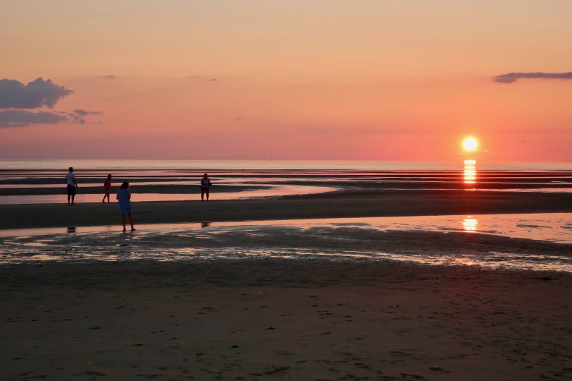 Low tide Eastham sunset