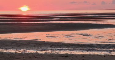 Low tide Eastham sunset