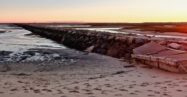 Provincetown Jetty at dusk