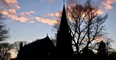 Two Falmouth Churches At Sunset