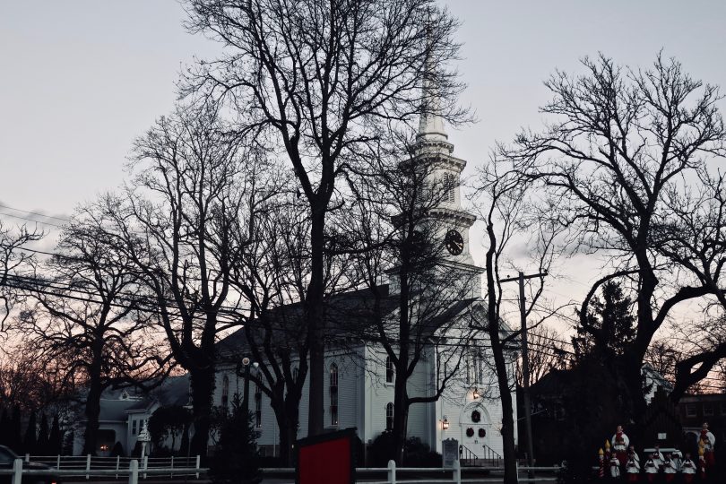 Two Falmouth Churches At Sunset