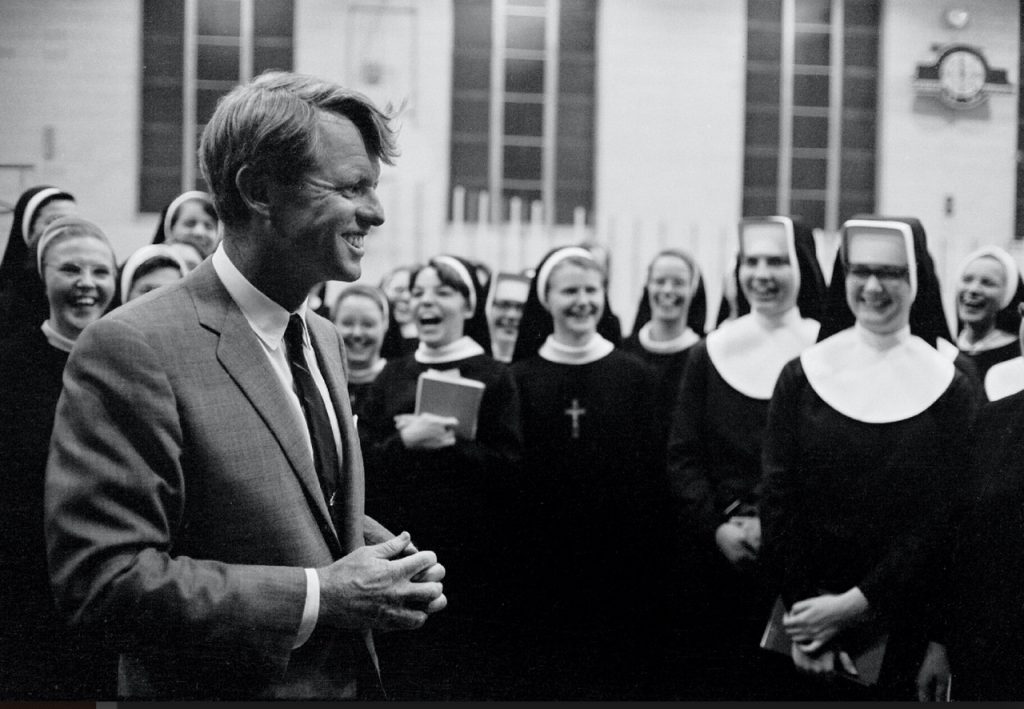 Bobby Kennedy & adoring nuns