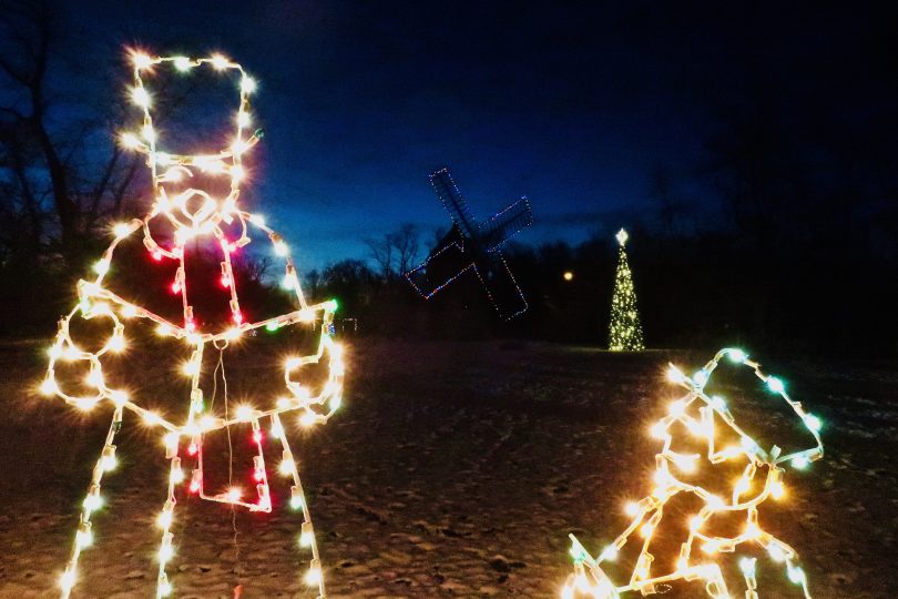 Eastham Windmill Christmas Lights