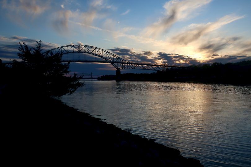 Bourne Bridge, Cape Cod Canal sunset