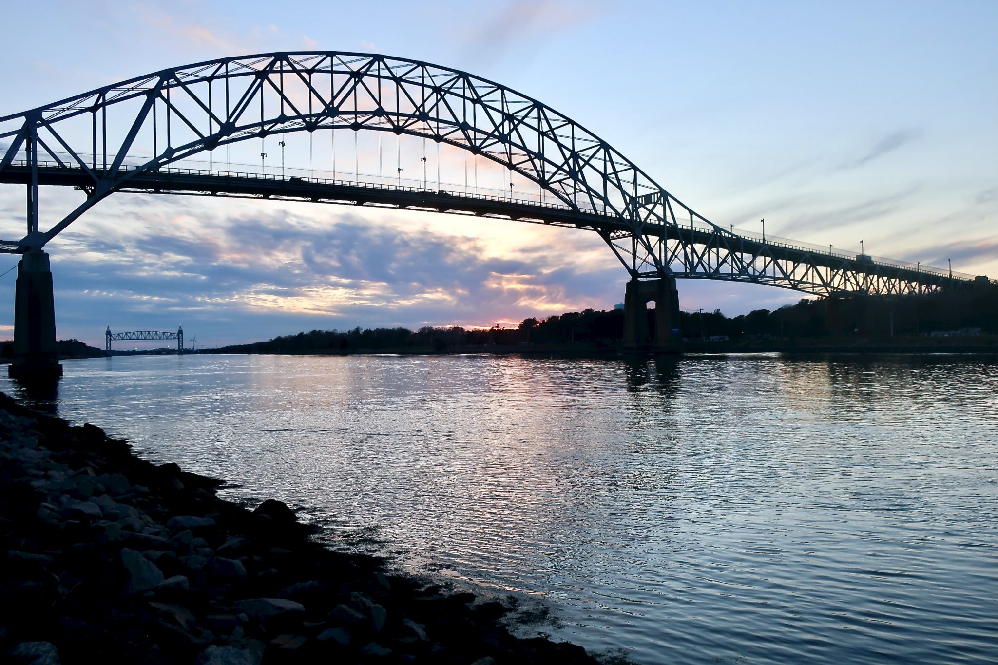 Cape Cod Canal, Bourne Bridge Sunset – Slideshow - Cape Cod Wave