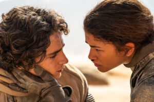 Timothy Chalamet and Zendaya star in "Dune." (Warner Bros. Pictures)