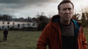 Nicolas Cage plays a dad battling aliens in “Arcadian.” (RLJE Films)