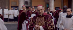 Ralph Fiennes stars in director Edward Berger’s “Conclave.” (Focus Features)