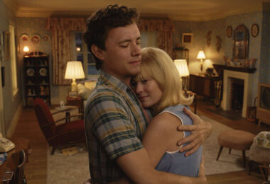 Youthful versions of Tom Hanks and Robin Wright appear in “Here.” (Sony Pictures)