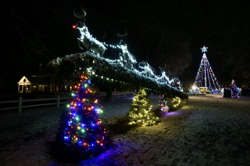 First snow Christmas display