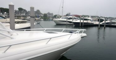Drizzly Falmouth Harbor boats