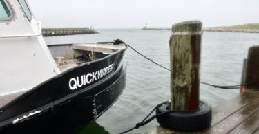 Drizzly Falmouth Harbor boats