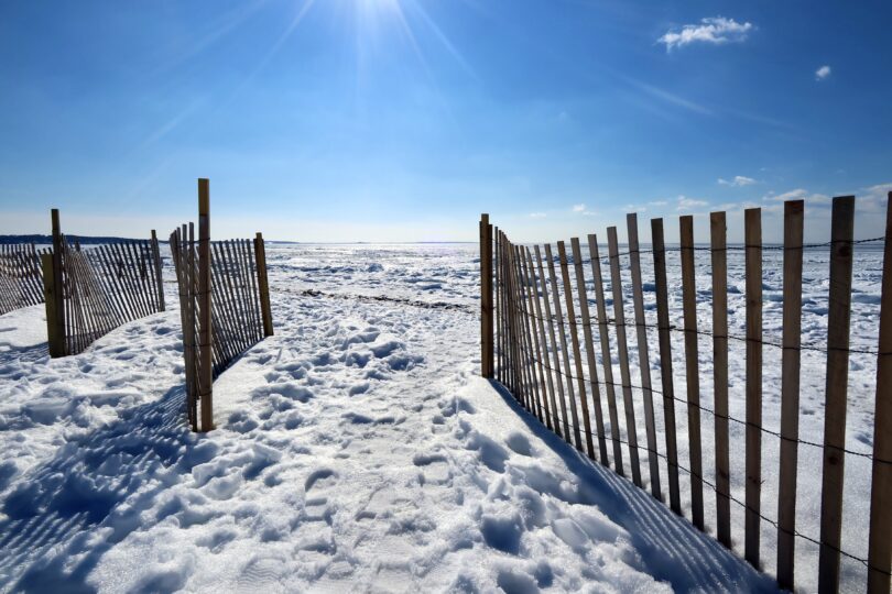Frozen Chapoquoit Beach