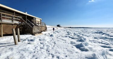 Frozen Chapoquoit Beach