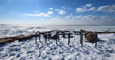 Frozen Chapoquoit Beach