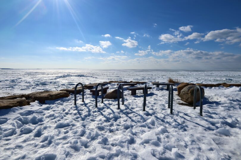 Frozen Chapoquoit Beach