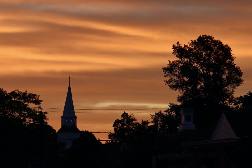 Main Street Falmouth sunrise